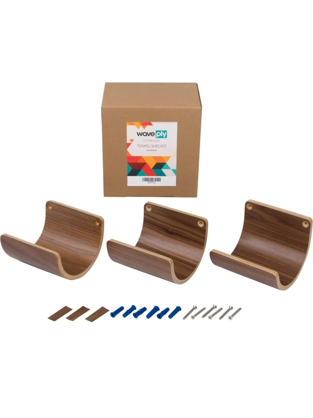 Wall-Mounted Wooden Rolled Towel Rack X3 - Picture 8 of 8